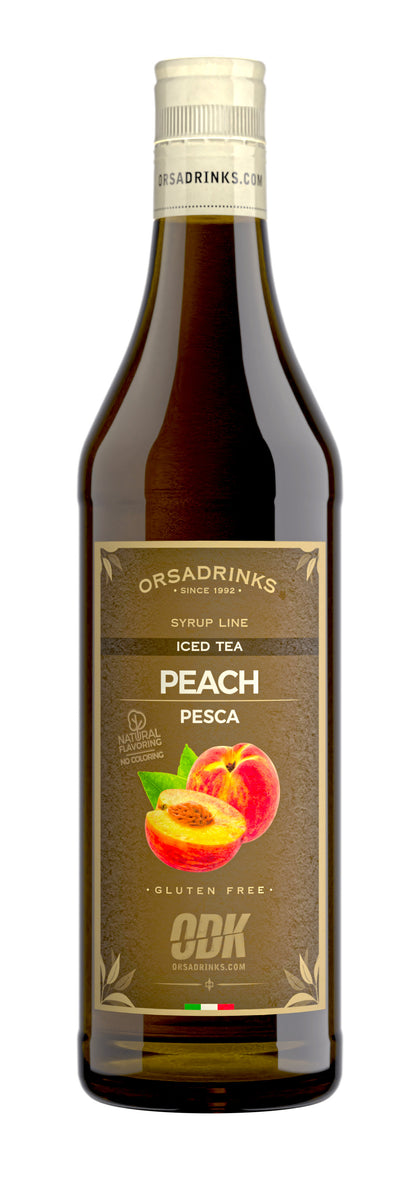 Orsadrinks Iced Tea Peach syrup gluten free (tare) 0.75L