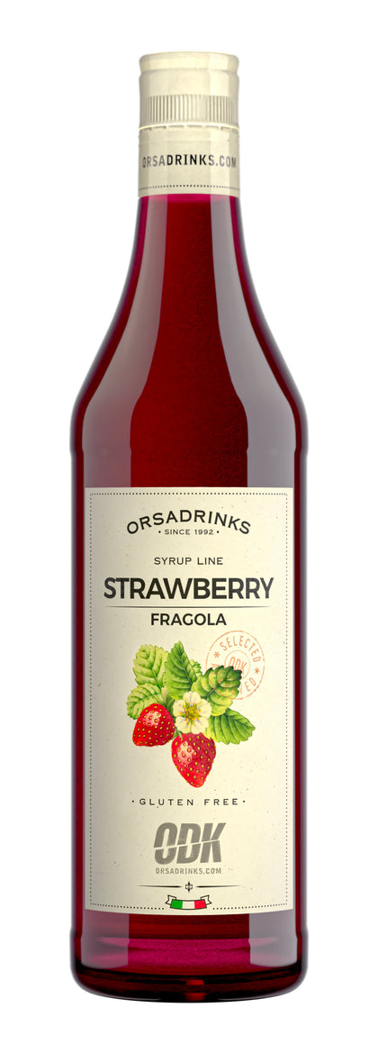Orsadrinks Strawberry syrup gluten free (tare) 0.75L