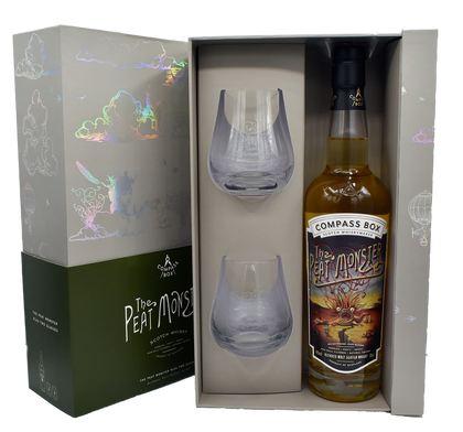 Compass Box The Peat Monster Coffret 2 Verres  46% 0.7L