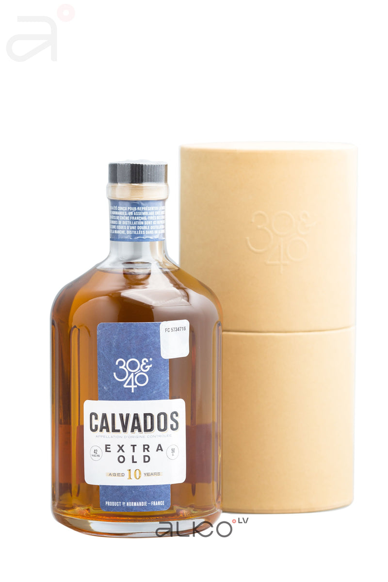 30&40 Calvados Extra Old 10ans 0.5L, 42%