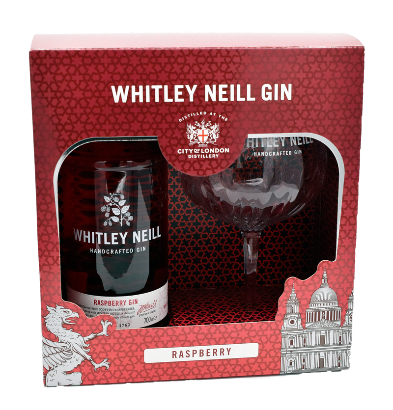 Whitley Neill Raspberry Gin + Copa Glass 43% 0.7L