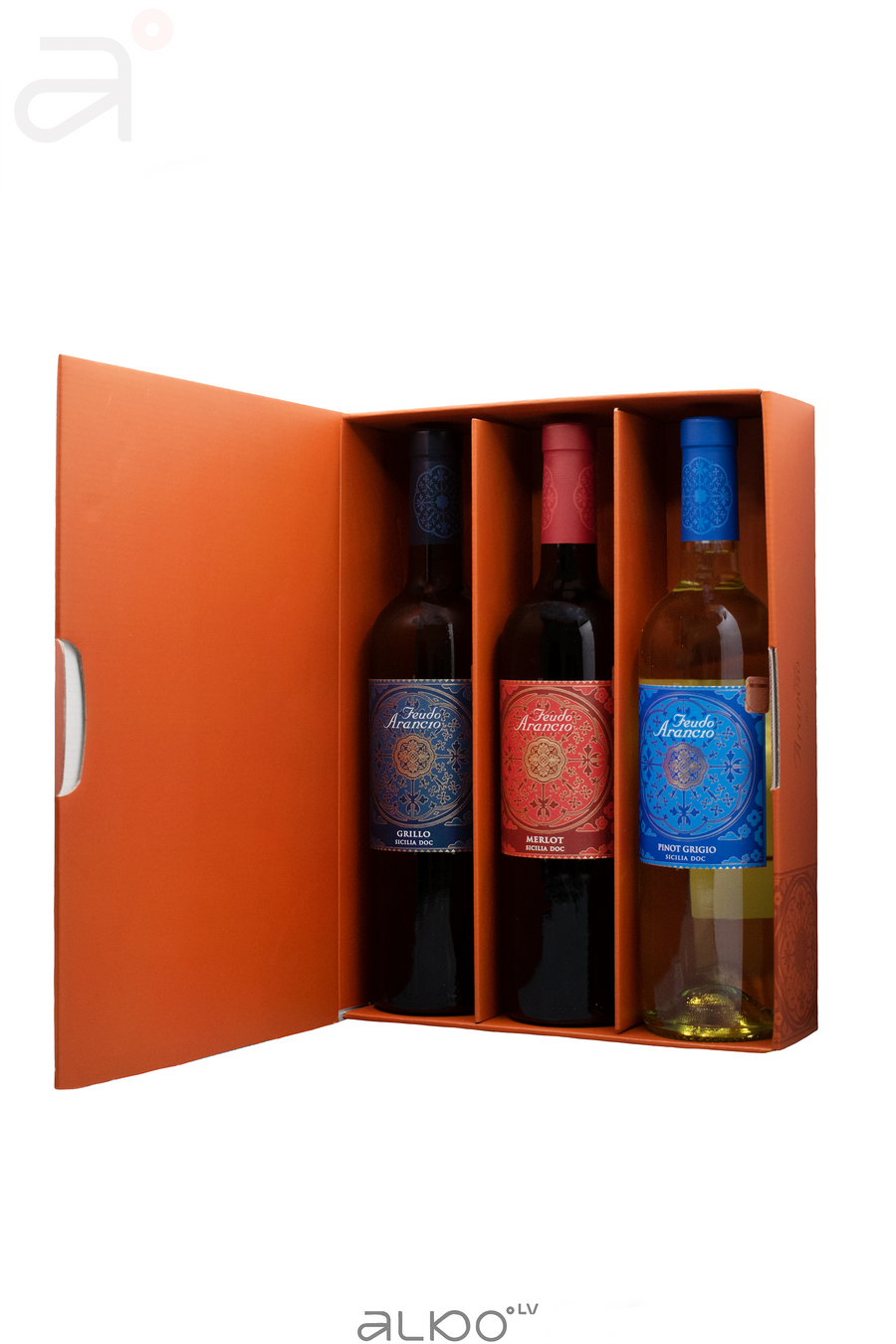 Feudo Arancio gift box 3 bottles.