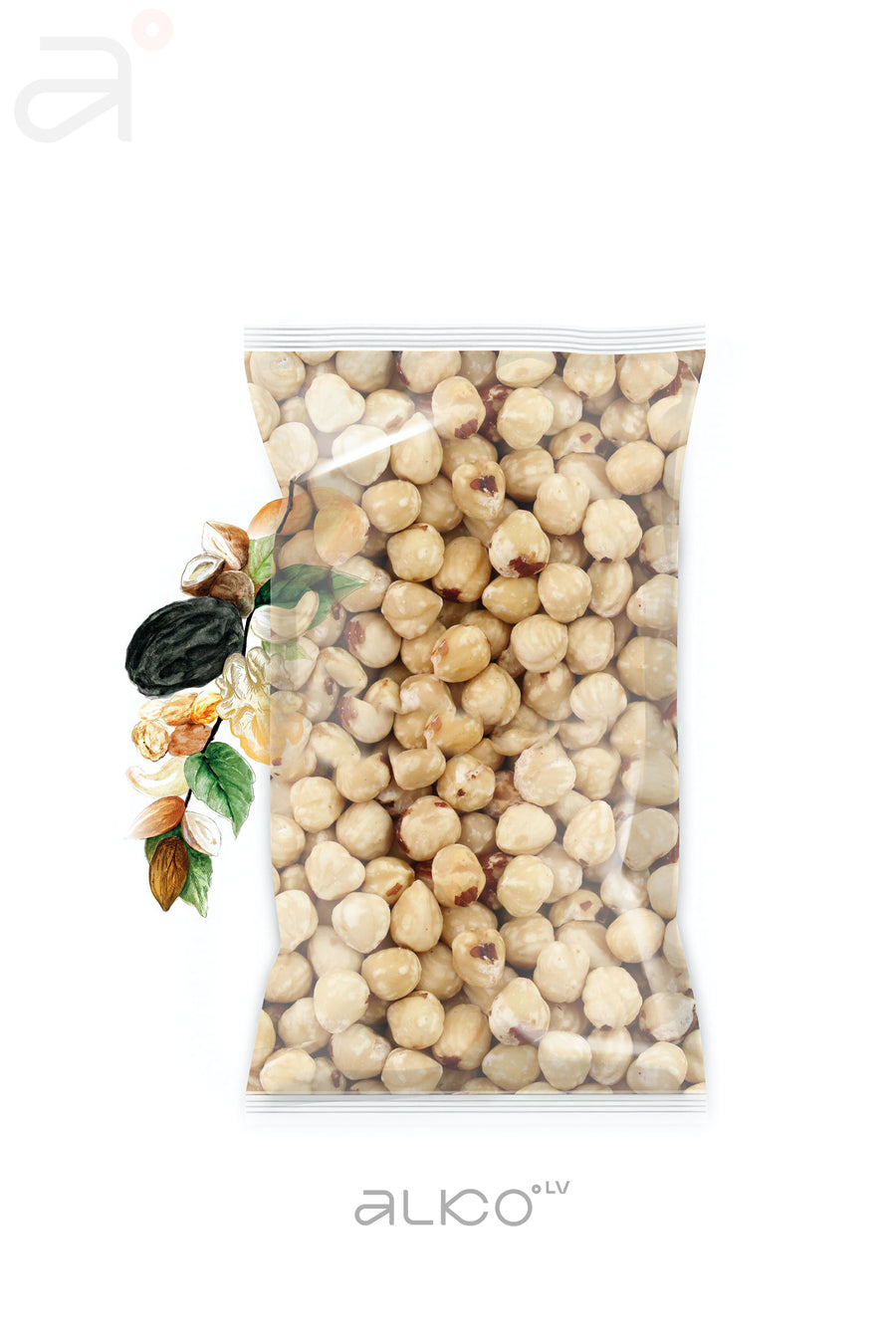 Hazelnuts blanched, roasted 500g
