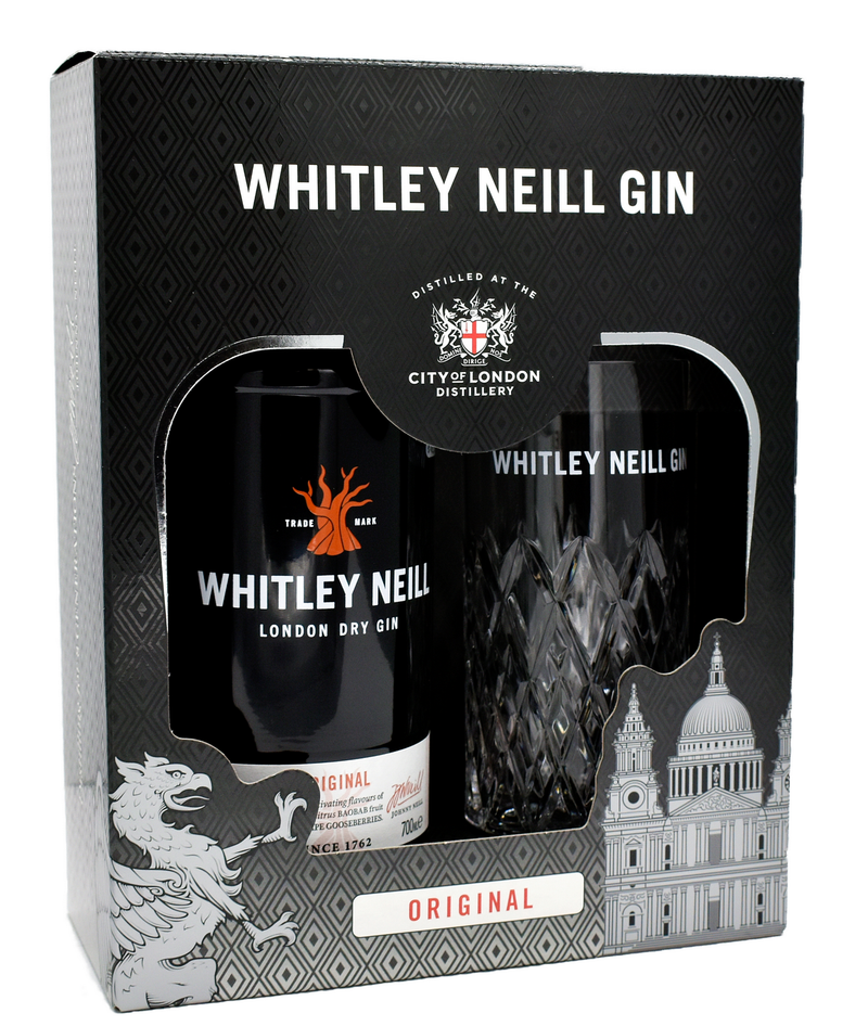 Whitley Neill Original Gin + Glass GB 43% 0.7L